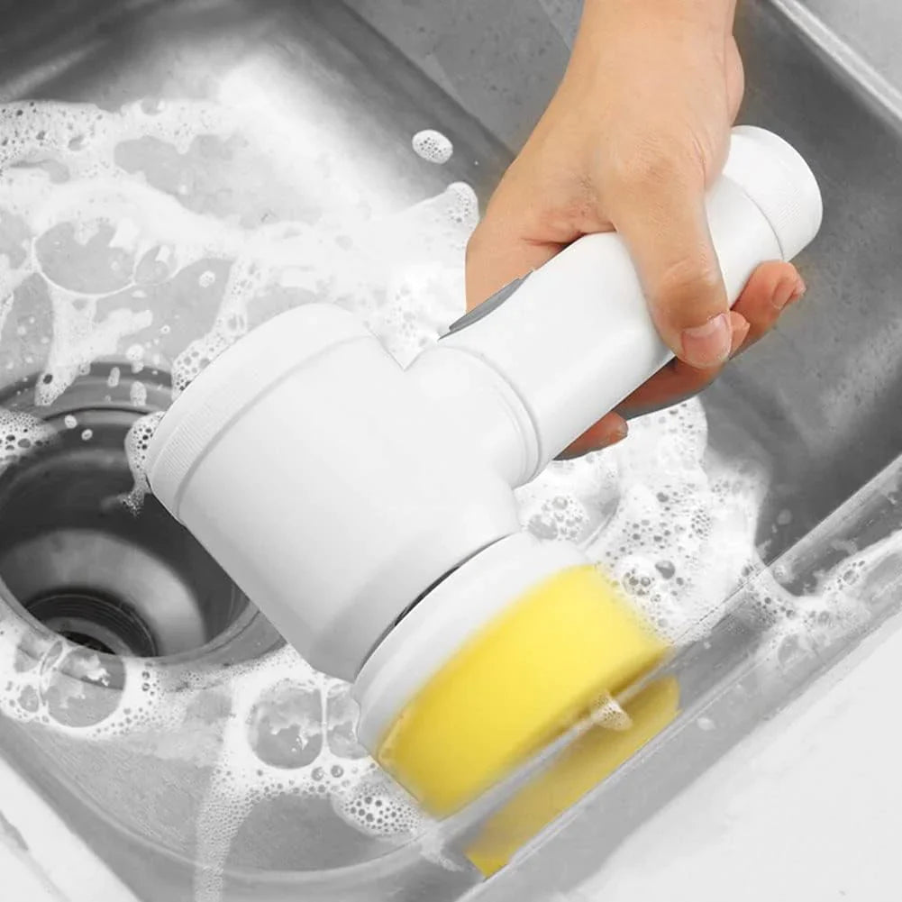 Cepillo de limpieza eléctrico giratorio multifuncional 5 en 1 para el hogar, automático, de mano, con carga USB