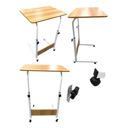 ⚡ Mesa Auxiliar Ajustable con Ruedas