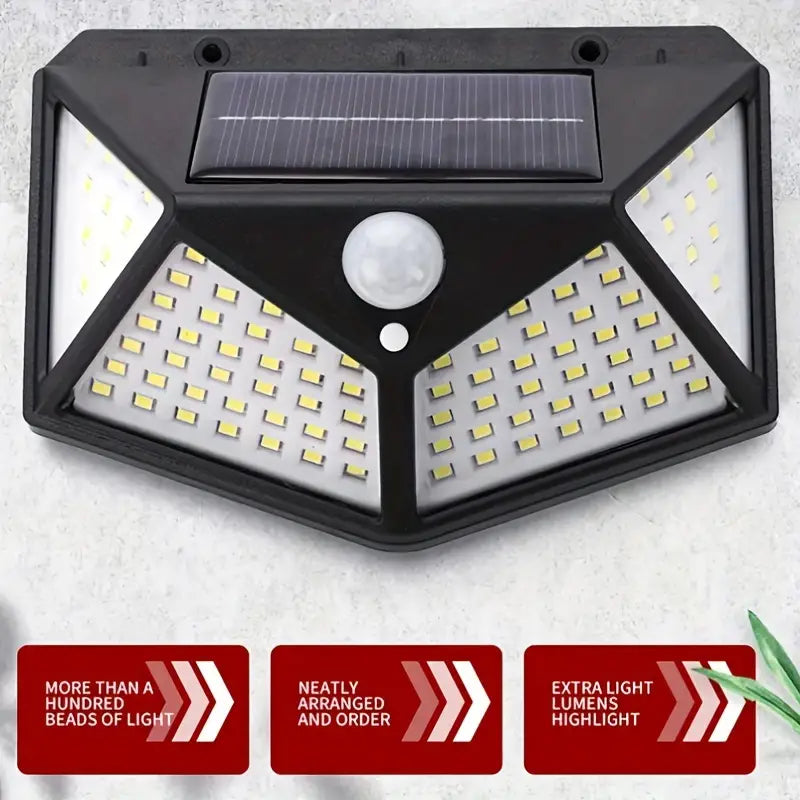 lampara solar de 100 leds